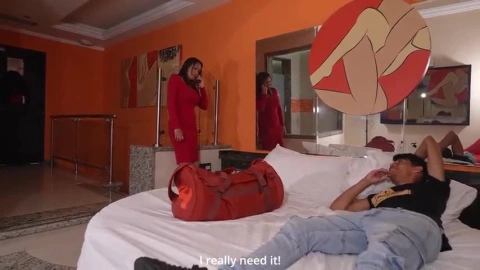 Step-son in bed - Hotel sharing